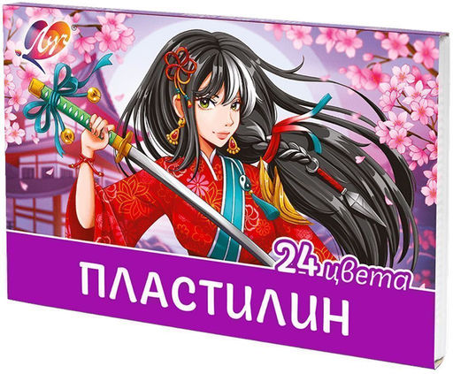 Пластилин Луч АНИМЕ 24 цвета 480 г ассорти, со стеком