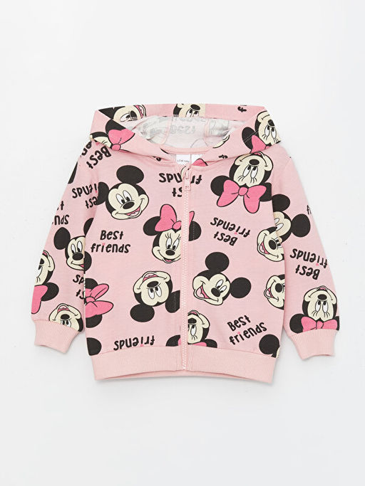 Kap??onlu Minnie Mouse Bask?l? K?z Bebek H?rka ve Tayt 2li Tak?m - Waikiki фото 2
