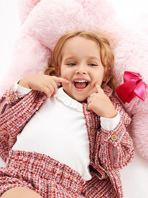 Beli Lastikli Desenli K?z Bebek ?ort ve K?lotlu ?orap Tak?m 2li - Waikiki фото 3