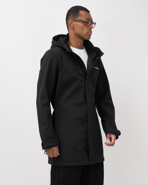 Парка спортивная мужская с капюшоном softshell черного цвета 9565Ch - Mtforce фото 10