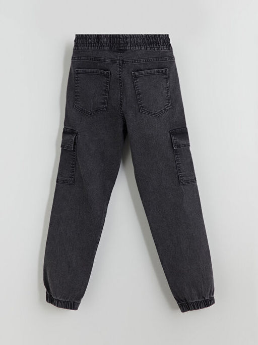 Beli Lastikli Erkek ?ocuk Kargo Jean Pantolon