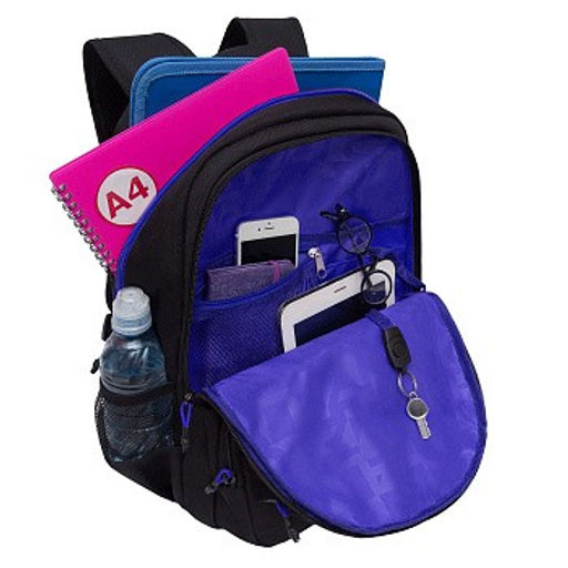 RB-453-3 Рюкзак школьный с картхолдером на держателе - Grizzly фото 5