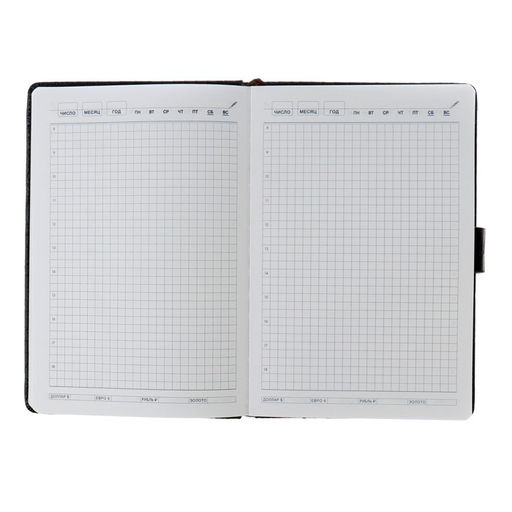 Ежедневник недатированный А5, 140 листов в клетку, с хлястиком, обложка кожзам, МИКС - Simaland фото 5