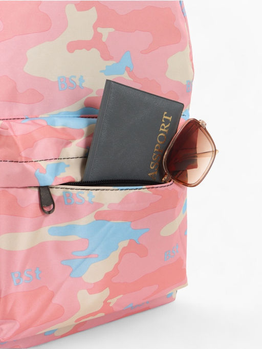 Рюкзак школьный на молнии, с карманами, с принтом, размер 30?13?42 см, тёмно-синий/чёрный