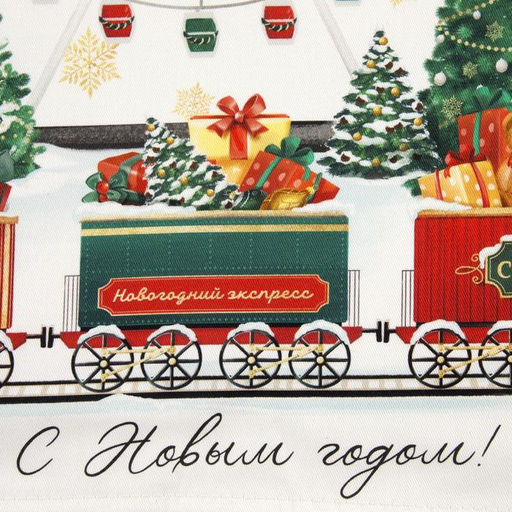 Полотенце Этель Новогодняя ярмарка 40х73 см, 100% хл, саржа 190 гр/м2  фото 4