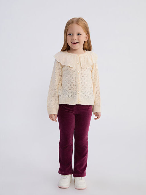 Bisiklet Yaka Ajurlu K?z ?ocuk Triko H?rka