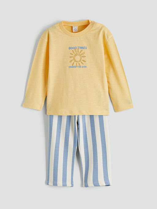 Bisiklet Yaka Erkek Bebek Ti??rt ve Pantolon