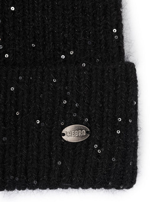 Шапка жен. анг+нейл+люр LB-N88063 black