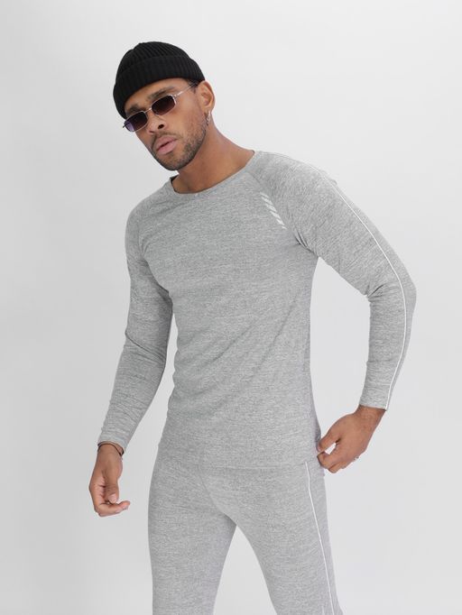 Комплект мужского термобелья без начеса светло-серого цвета 2214SS - FUYOUKAI фото 7