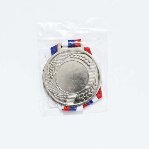 Цена за 2 шт. Медаль под нанесение серебро, d=7 см, с лентой