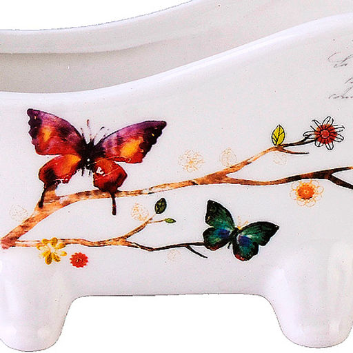 60122 Подставка для губки 170мл 12х6х6,2см Бабочки в саду доломит LR (х72) - Mayer&boch фото 4