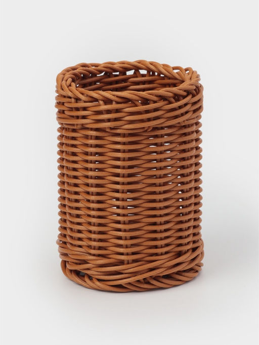 Подставка для столовых приборов Доляна, d=9.5, h=13, пластик, коричневая фото 2