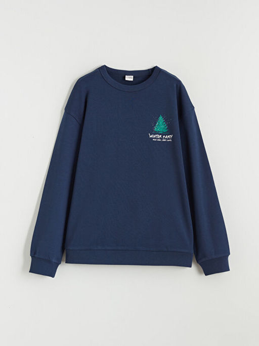 Bisiklet Yaka Bask?l? Erkek ?ocuk Ti??rt