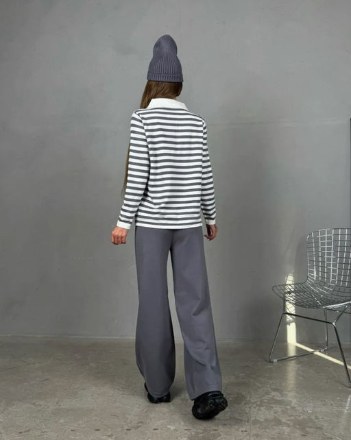 K13195 Костюм тройка: джемпер, брюки, шапка ГРАФИТ