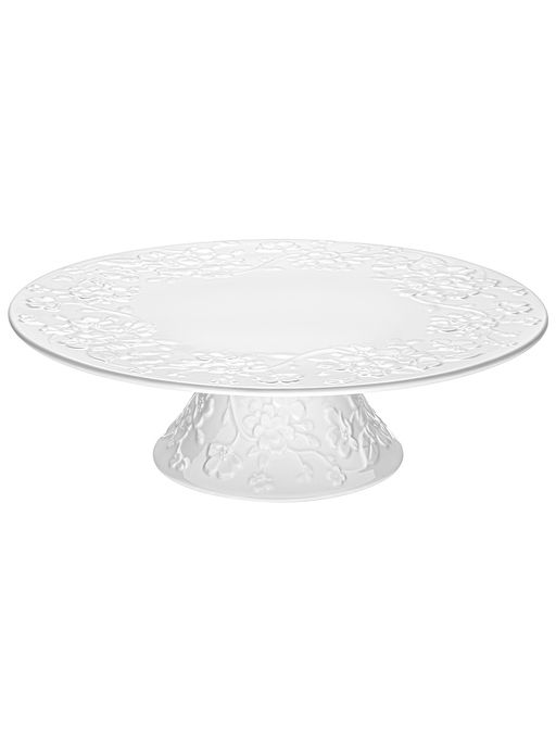 Блюдо для торта на ножке 25,5*25,5*8 см Цветущая сакура, фарфор - Elan gallery фото 5