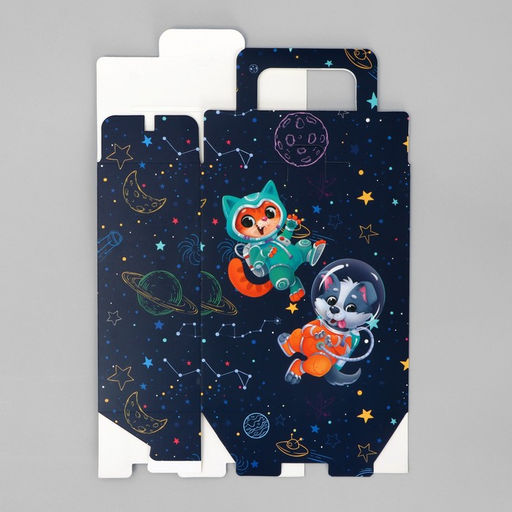 Цена за 2 шт. Коробка подарочная складная, упаковка, «Космос: Космическое счастье», 18 x 15 x 7.5 см