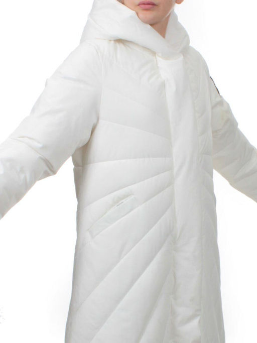 H265 WHITE Пальто зимнее облегченное женское (150 гр. холлофайбер) - Fashion фото 2