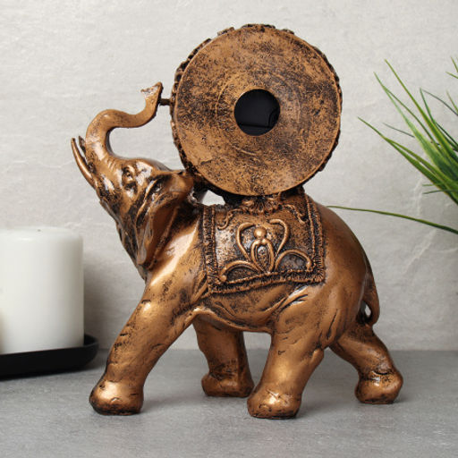 Часы статуэтка Слон 20 см / 321A /уп 36/ - ГалеонТрейд фото 3