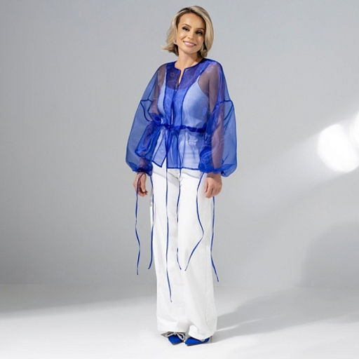 Жакет из полупрозрачной ткани Вершина восхищения (sky) - Charutti фото 4