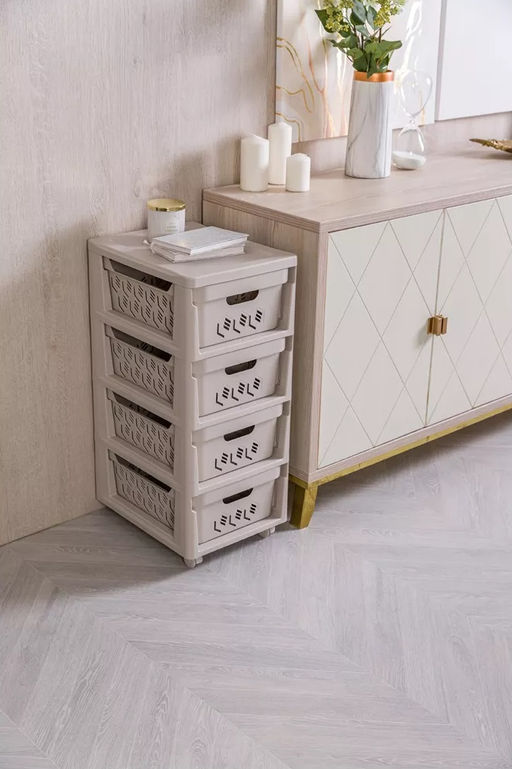 Комод на колесиках DELUXE, 4 ящика, 300*385*690 мм арт. С32769