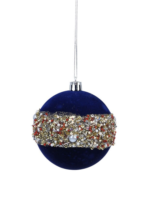 Ёлочные шары новогодние Освин, набор 4 шт., d=8 см, синий - Simaland фото 2