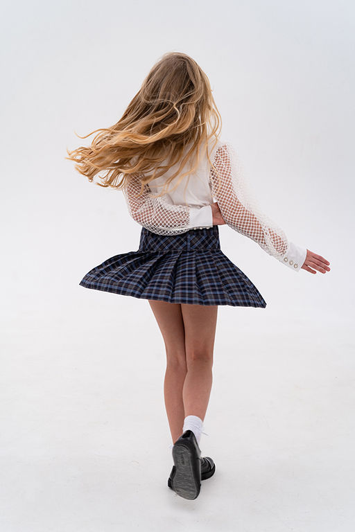 Синяя школьная юбка Инфанта, модель 0301
