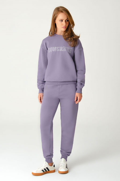 Арт. 2520/2 Костюм с брюками женский 44-52 (5 шт) Цвет:верх-сиреневый,низ-сиреневый