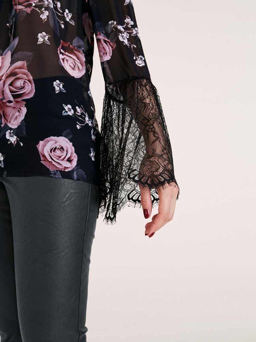 Блузка, черно-розовая - Heine фото 6