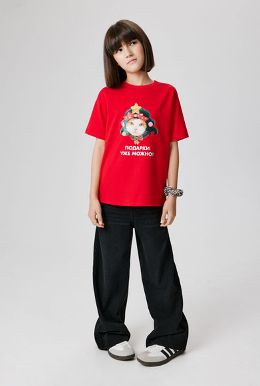 ACOOLA / Футболка детская для девочек Gabala красный  фото 3