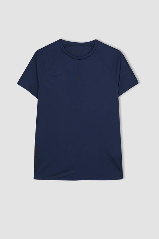 DeFactoFit Облегающая футболка с круглым вырезом и принтом в стиле спортсмен с короткими рукавами  фото 7