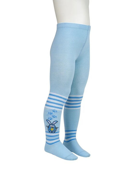 (Omsa) Collant 11Р62-1 с рисунком (кот и зайчик) blu chiaro