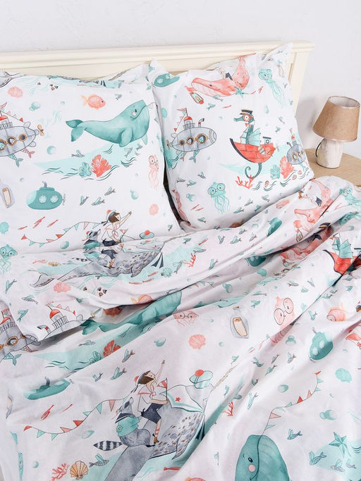 Пододеяльник 1,5-спальный, перкаль, детская расцветка (Морячок) - Ивановотекстиль фото 7