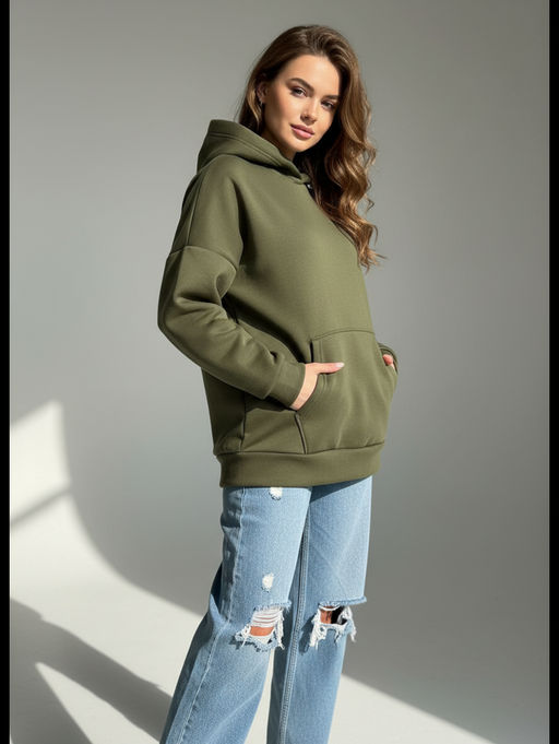 Альфа худи женское (леопард), футер трехнитка с начесом (облегченный) - Lovetex фото 20