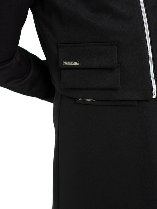 Черный кроп-жакет для девочки Mooriposh, модель 0722  фото 4