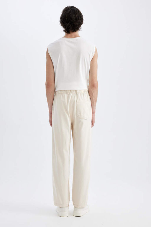 Льняные брюки прямого кроя - Defacto фото 6