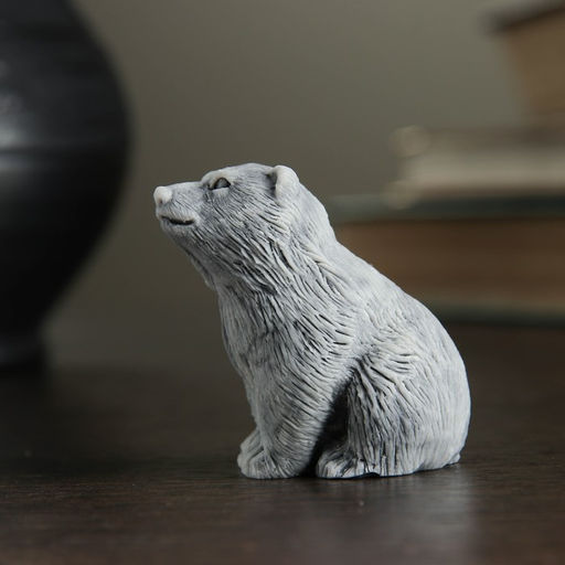 Фигурка «Медвежонок сидит», мраморная крошка, 4.5 см