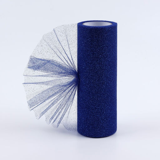 Фатин с глиттером, 15 см, 9±0.5 м, 11±1 г/м², синий №09