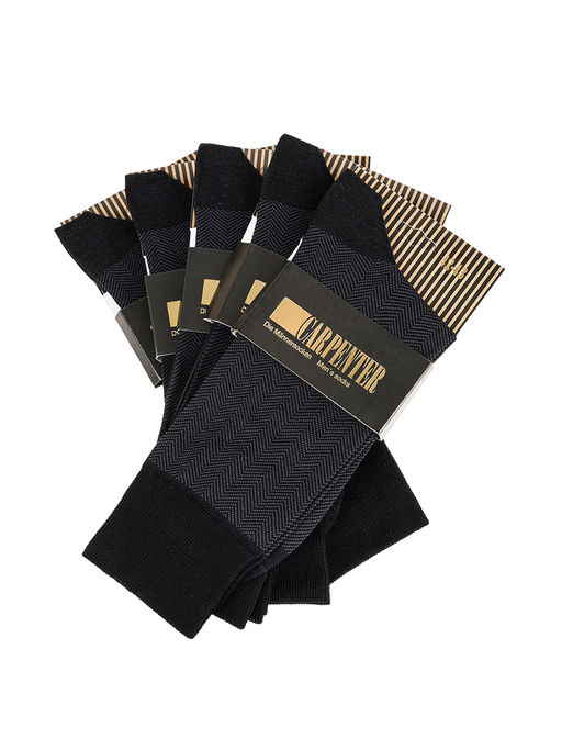 Носки мужские (в упаковке 5 пар) CARPENTER Cr-19/01 черно-фиолетовый