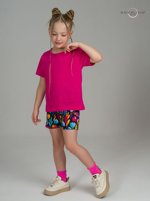 Костюм Лайт фуксия-акварельные цветы - Sovalina фото 11