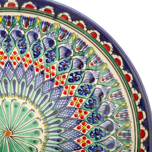 Ляган Риштанская Керамика «Узоры», 31 см, синий