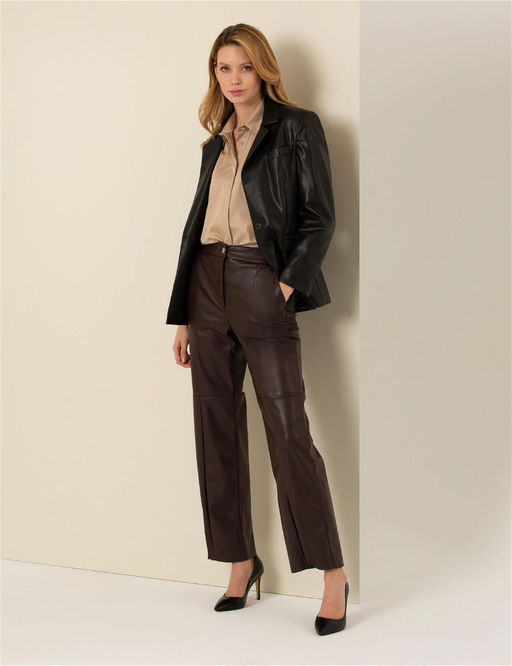 Kahverengi Deri Pantolon - Pierre cardin фото 3