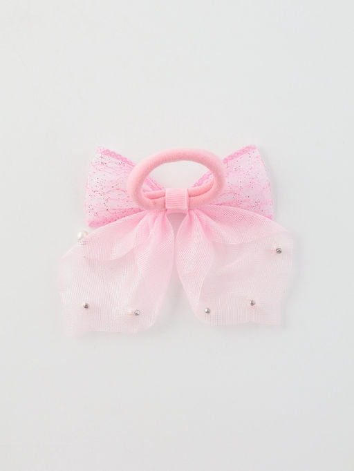 Цена за 6 шт. Бант для волос на резинке «Бантик Лили воздушный», 8×7 см, розовый