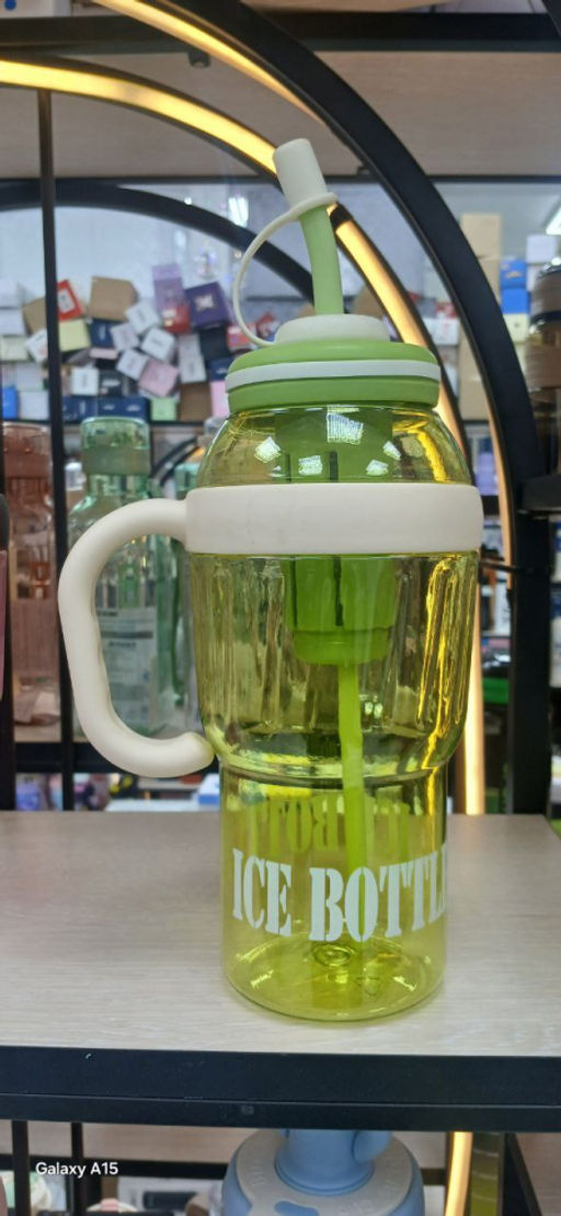 Бутылка для воды с трубочкой в ассортименте (1200 мл) (3460)