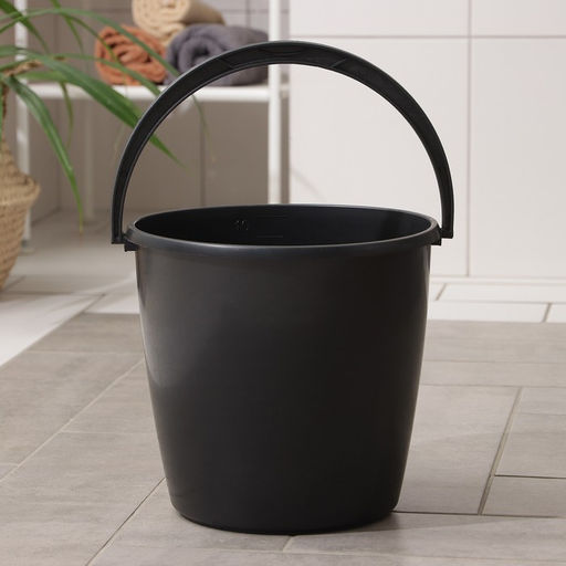 Цена за 2 шт. Ведро хозяйственное с мерной шкалой ЕлПласт «Дачное», 10 л, пластик, чёрное