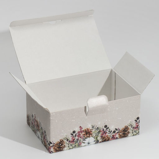 Цена за 2 шт. Коробка подарочная новогодняя складная Новогодняя акварель, 22?15?10 см, Новый год