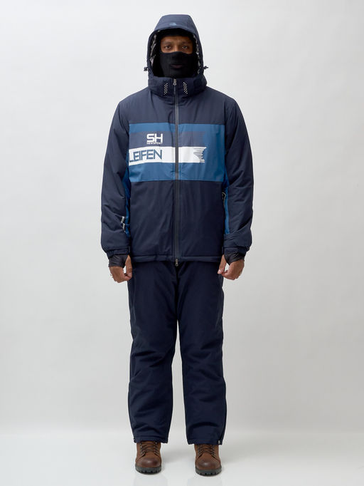 Горнолыжный костюм мужской зимний темно-синего цвета 370TS - Leifensh фото 12