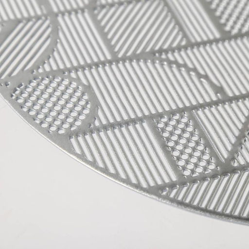 Набор салфеток сервировочных на стол Доляна Бурлеск, 4 шт, d=38 см, цвет серебряный  фото 6