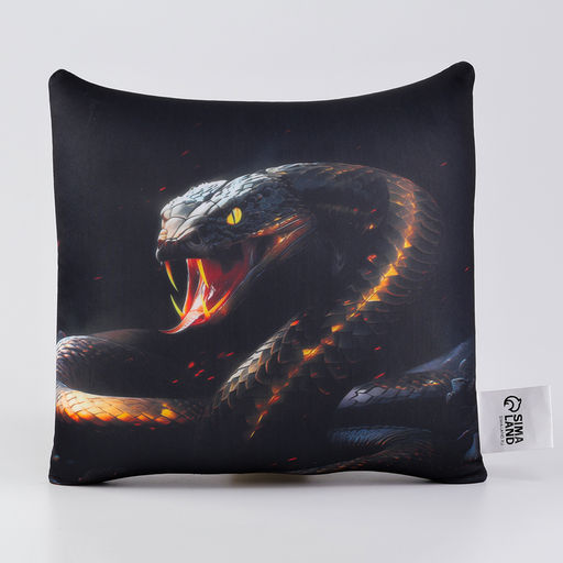 Подушка декоративная антистресс «Змея», чёрная