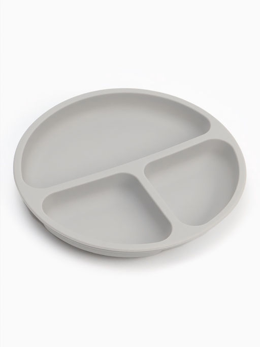 Тарелка детская секционная, 3 секции, серый, Mum&Baby