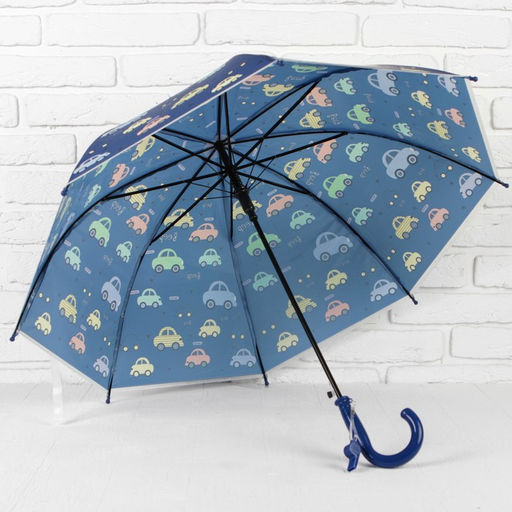 Зонт детский Траспорт 80*80*65 см МИКС, d: 80 см, трость:65 см - Simaland фото 2